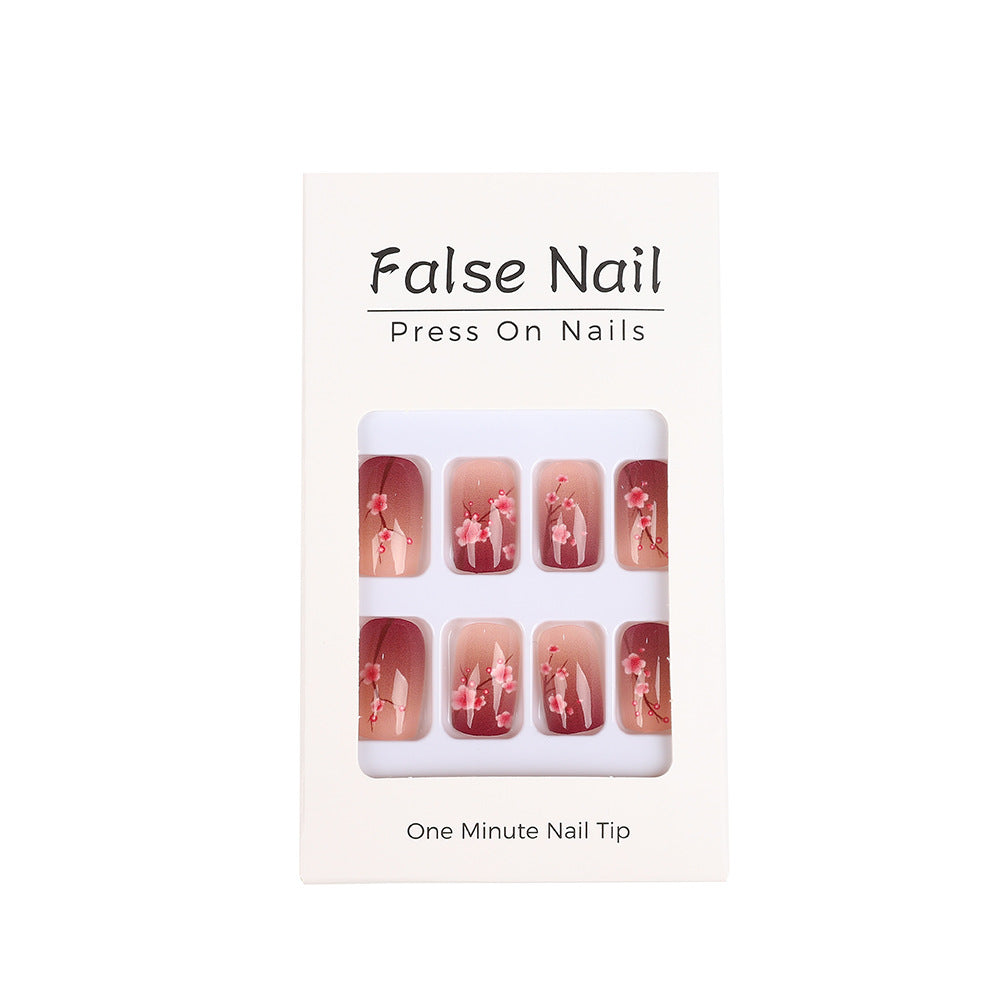 Artificial nails set with floral accents Acalora