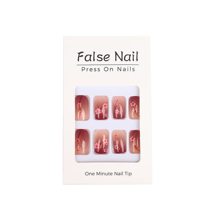 Artificial nails set with floral accents Acalora