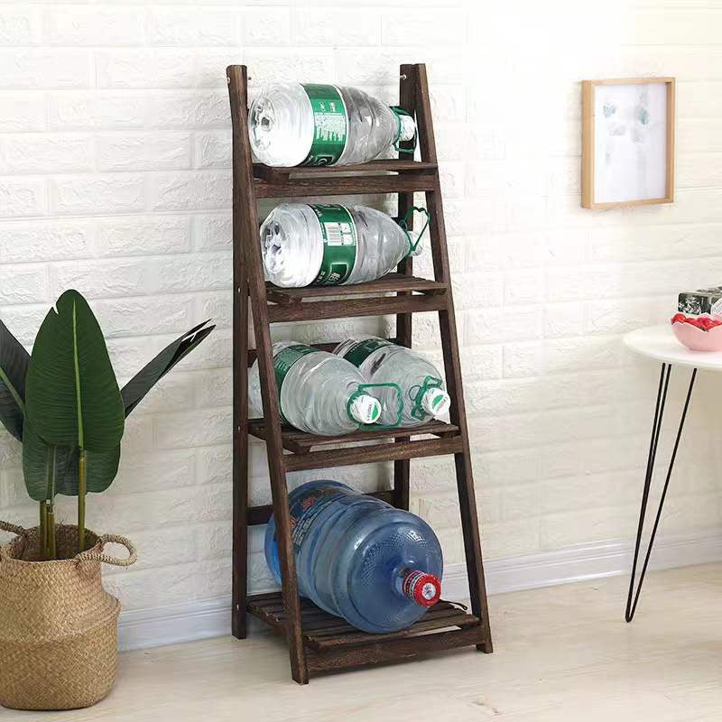 Multi-Tiered Wooden Ladder Shelf Acalora