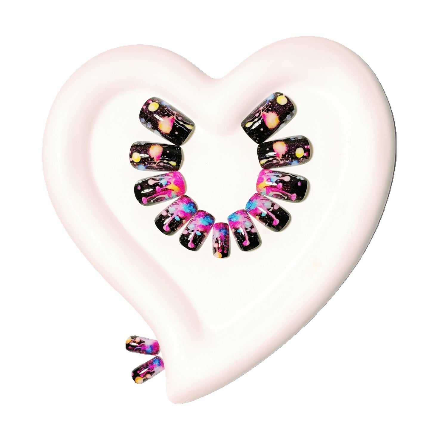Artistic Splash Effect Nail Art Acalora