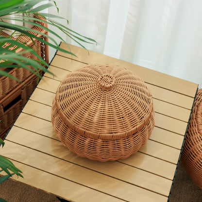 Handcrafted Natural Fiber Storage Container Acalora