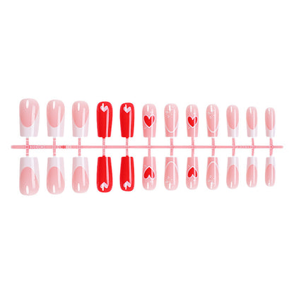 Heart-Themed Press-On Nails Acalora