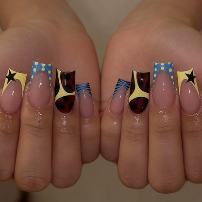 Creative Patterned Press-On Nail Set Acalora