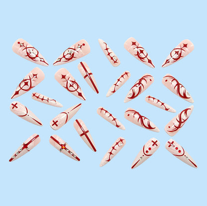 Artificial nails with elegant 3D applications and filigree design Acalora