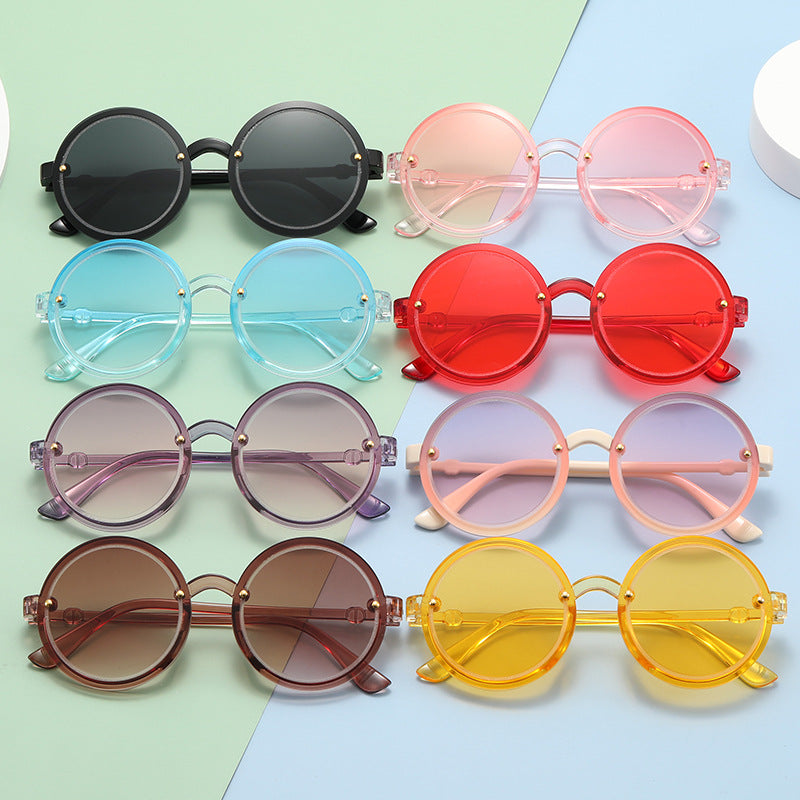 Women's Round Sunglasses with Transparent Frame Skanto