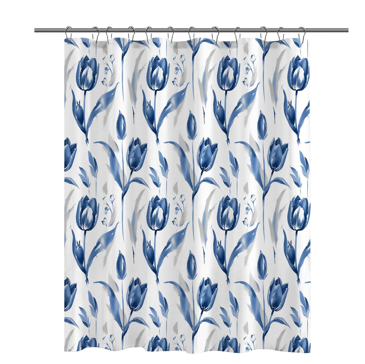 Artistic Floral Print Shower Curtain