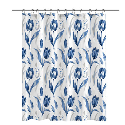 Artistic Floral Print Shower Curtain
