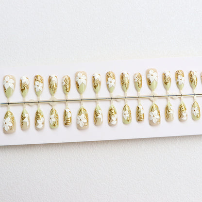 Decorative Floral Press-On Nail Set Acalora 1788497824
