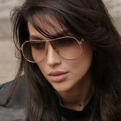 Women's Aviator sunglasses with high-quality metal frame and polarized lenses Karnz