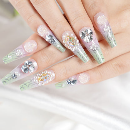 Premium Decorative Press-On Nail Art Set Acalora