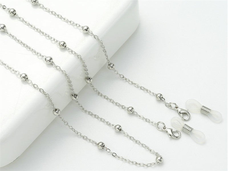 Silver Beaded Eyewear Chain Acalora