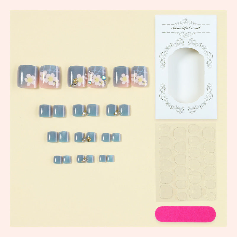 Floral Decorated Press-On Nail Kit Acalora