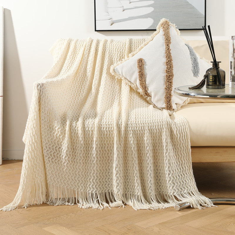 Cozy Knitted Throw Blanket
