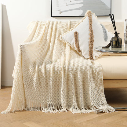 Cozy Knitted Throw Blanket