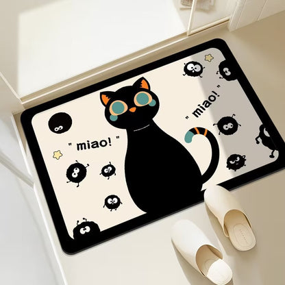 Fun Cat-Themed Bathroom Mat