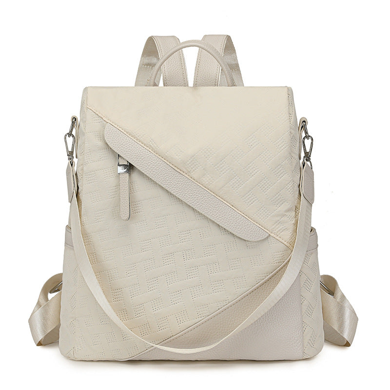 Elegant Textured Leather Backpack Acalora