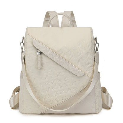 Elegant Textured Leather Backpack Acalora