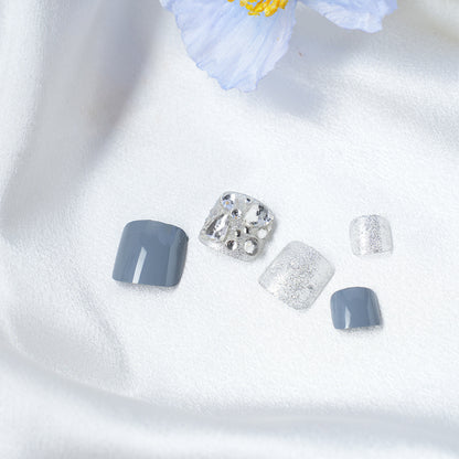 Glamorous Rhinestone Embellished Nail Tips Acalora