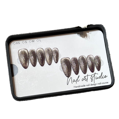 Glamorous Stiletto Press-On Nail Set with Glitter Finish Acalora