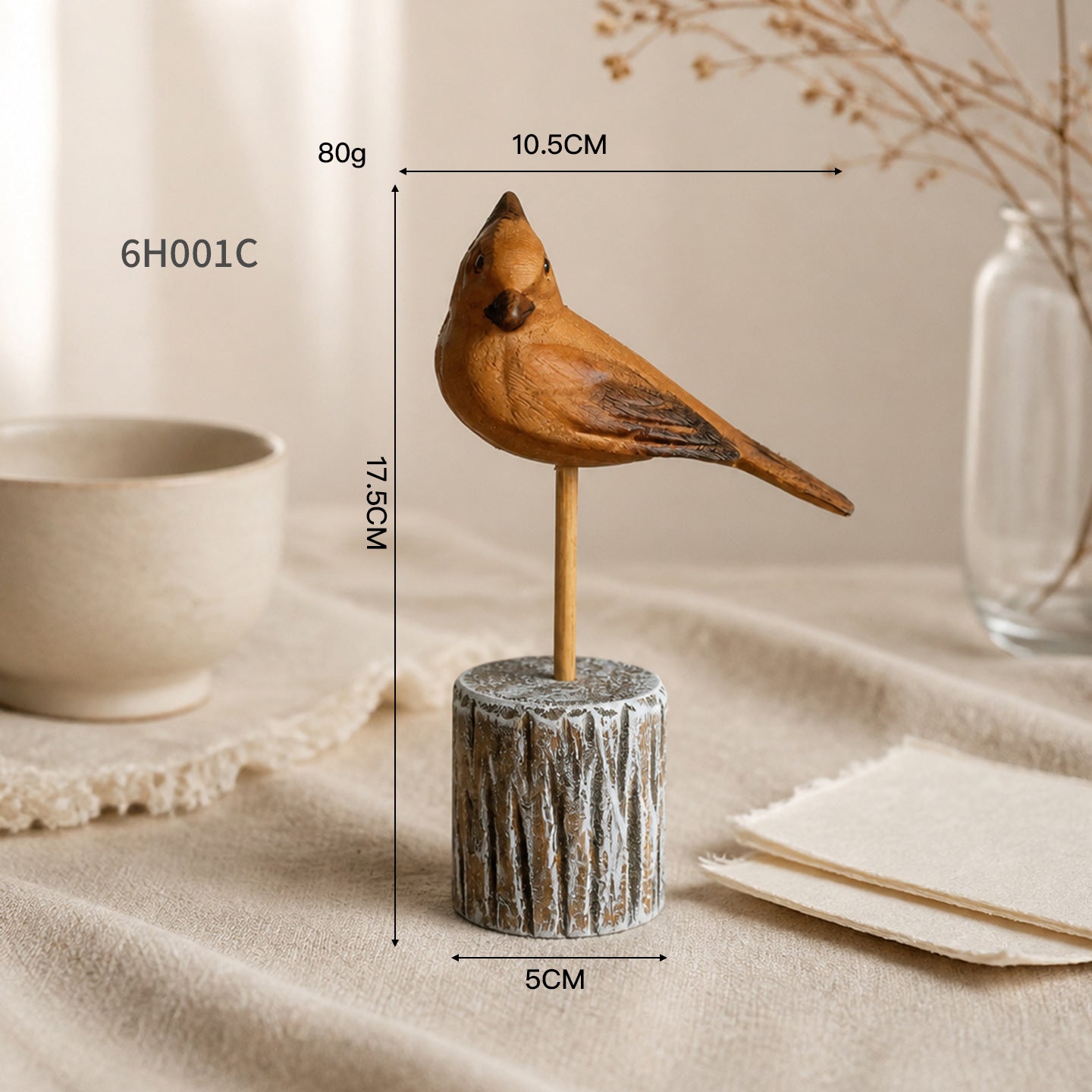 Artisan Bird Sculpture Accent