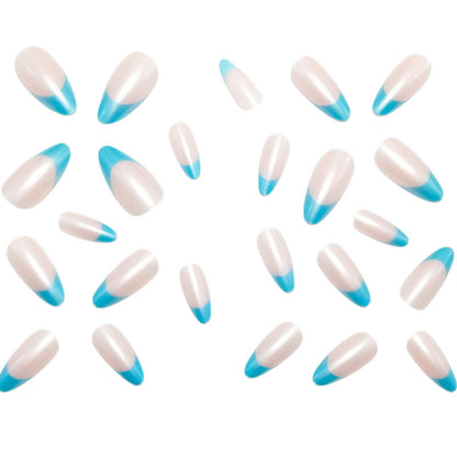 Artificial nails with elegant gradient color and lace design Acalora