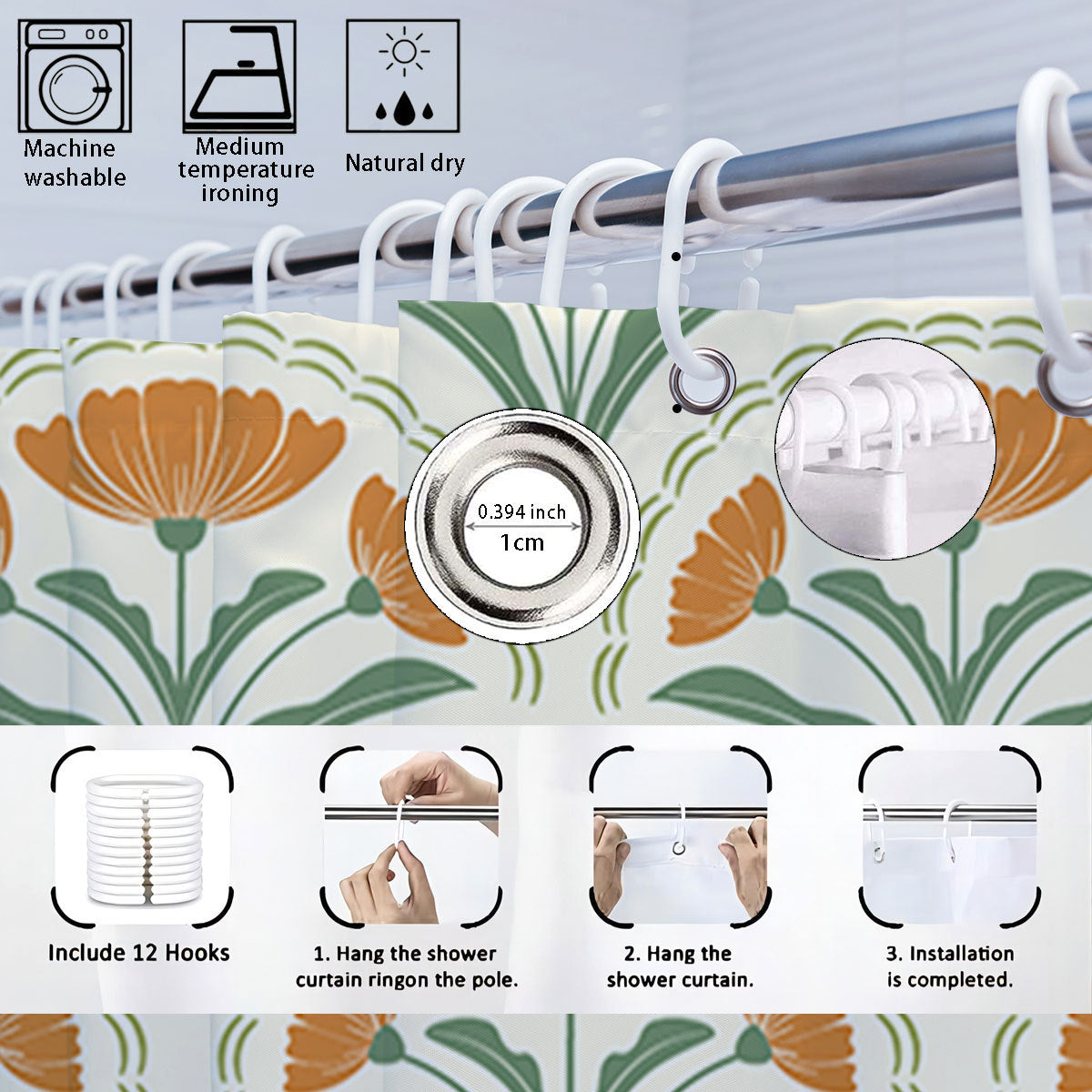 Bohemian-Themed Four-Piece Digital Bathroom Set