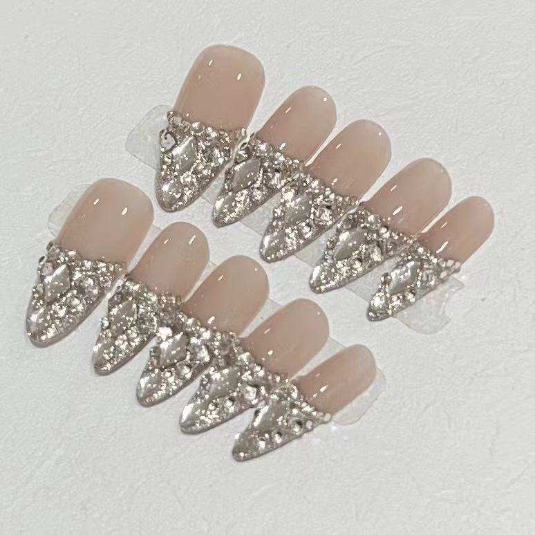 Rhinestone Stiletto Press-On Nail Set Acalora