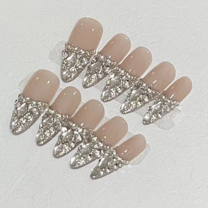 Rhinestone Stiletto Press-On Nail Set Acalora