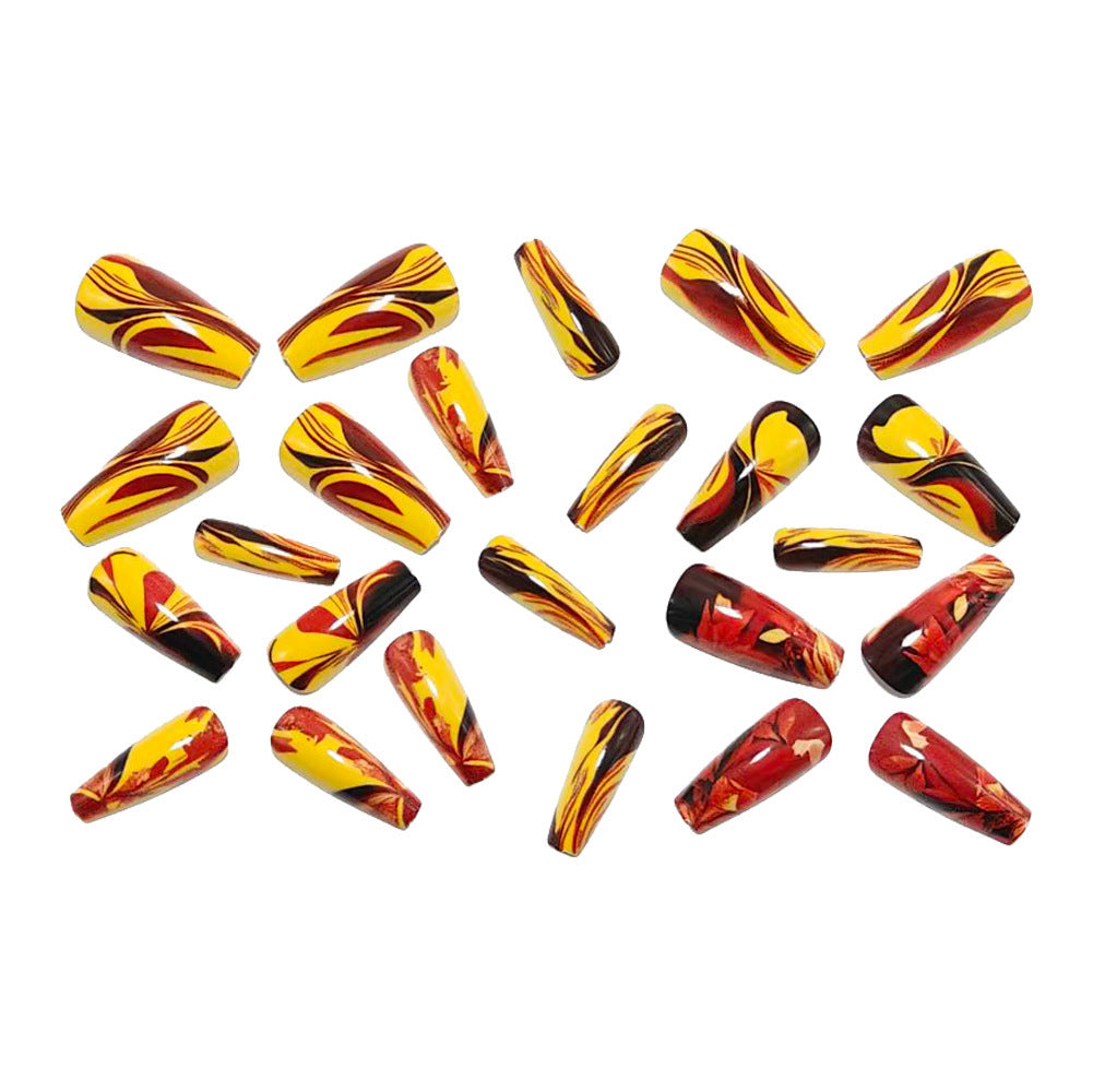 Artificial nails with autumn leaf design Acalora