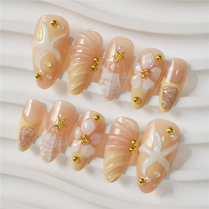 Elegant Floral Design Nail Set Acalora