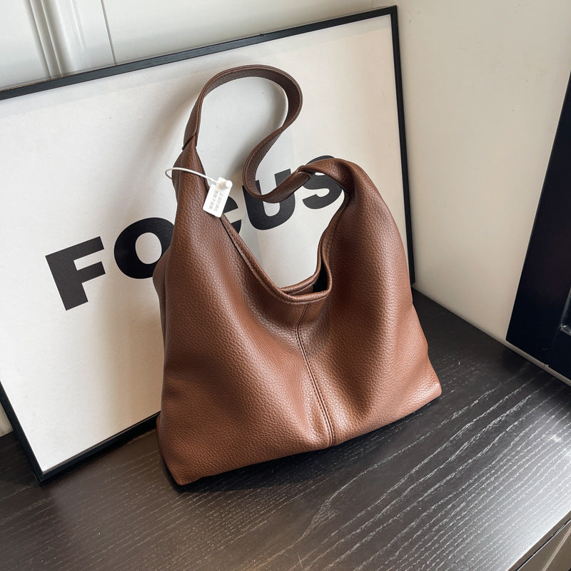 Textured Leather Hobo Bag Acalora