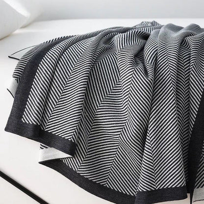 Luxurious Striped Throw Blanket