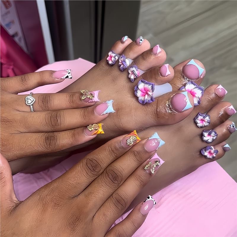 Floral 3D Nail and Pedicure Art Set Acalora