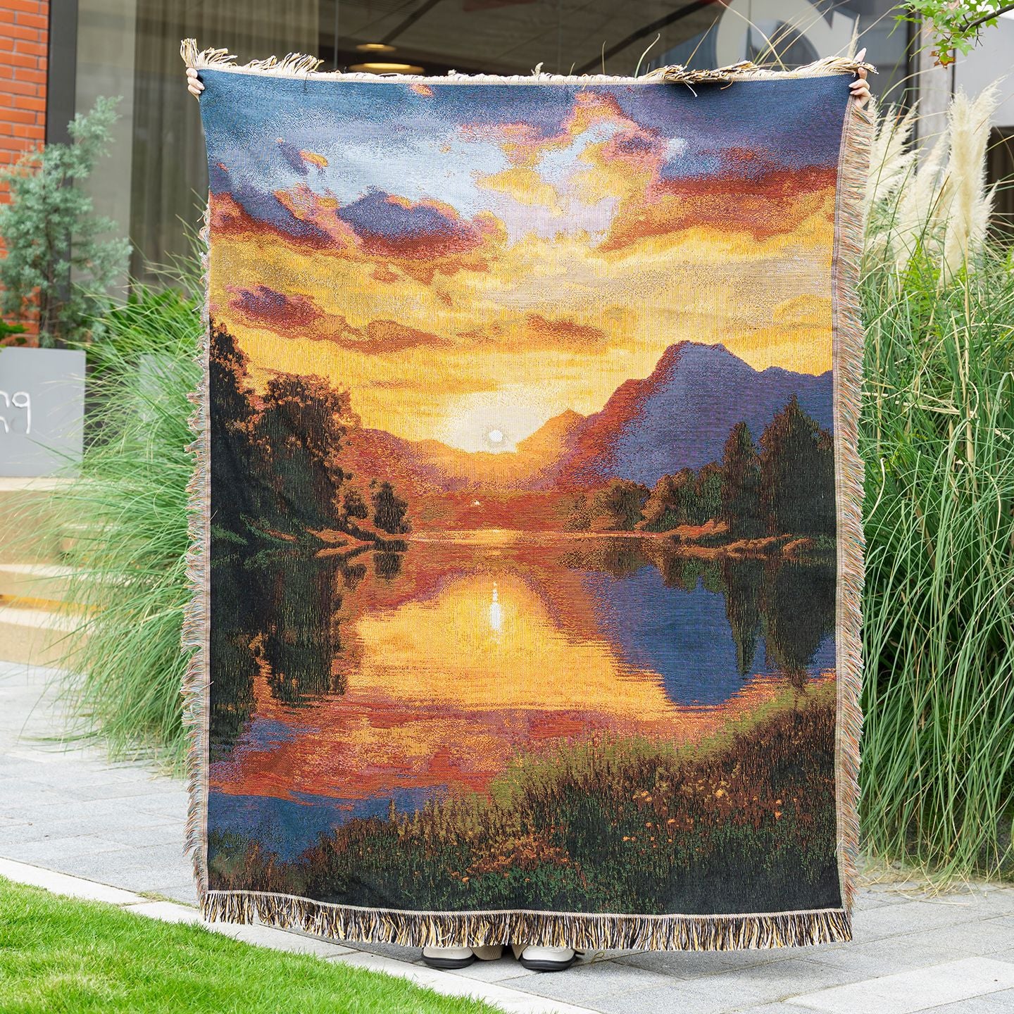 Scenic Landscape Throw Tapestry