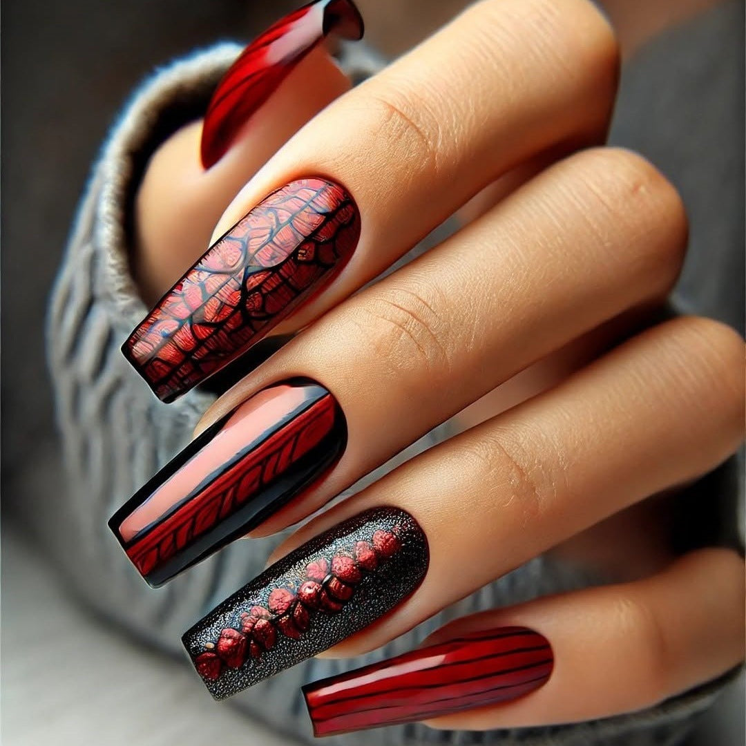 Artificial nails in modern Gothic design Acalora