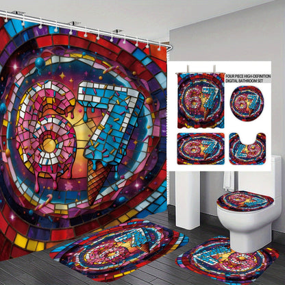 Colorful Dessert-Themed Bathroom Set