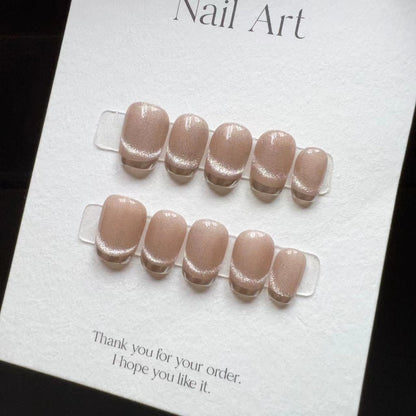 Elegant Press-On Nail Set with Sparkling Design Acalora