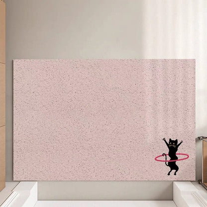 Cartoon Cat-Themed Entrance Mat