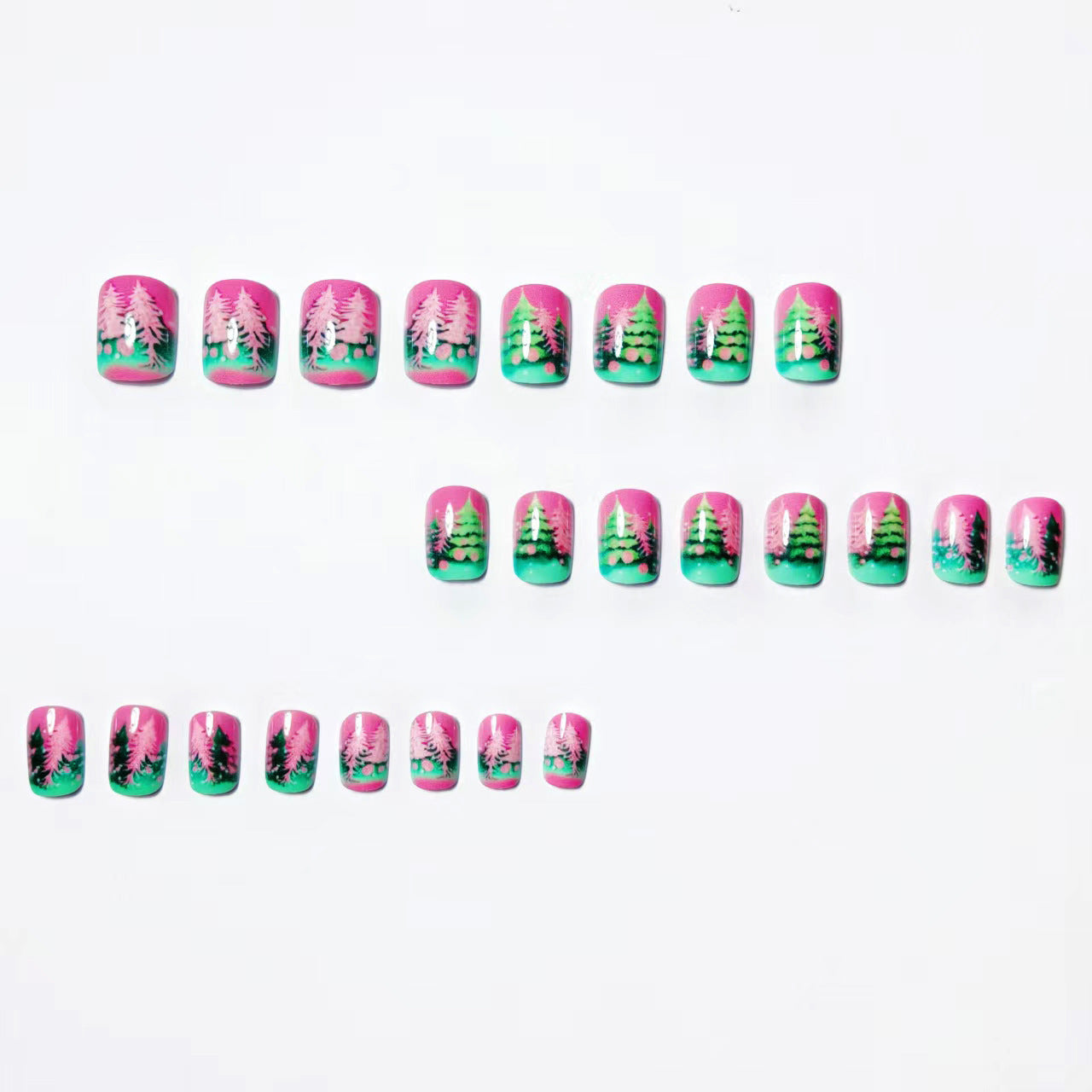Seasonal Tree-Themed Nail Art Acalora