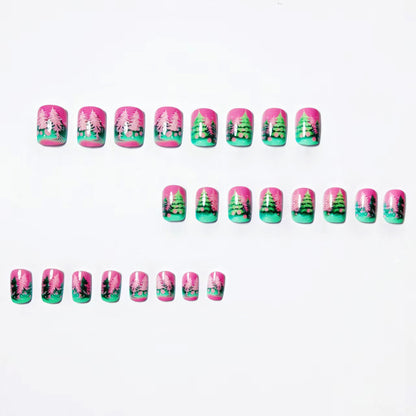 Seasonal Tree-Themed Nail Art Acalora