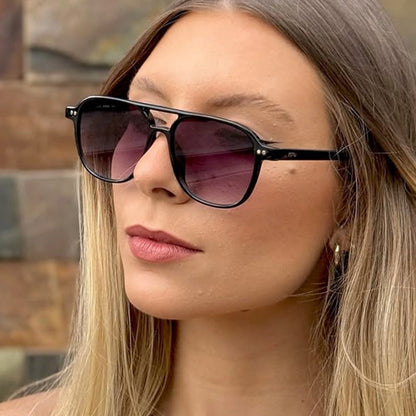 Women's modern square sunglasses with robust design and UV protection Karnz