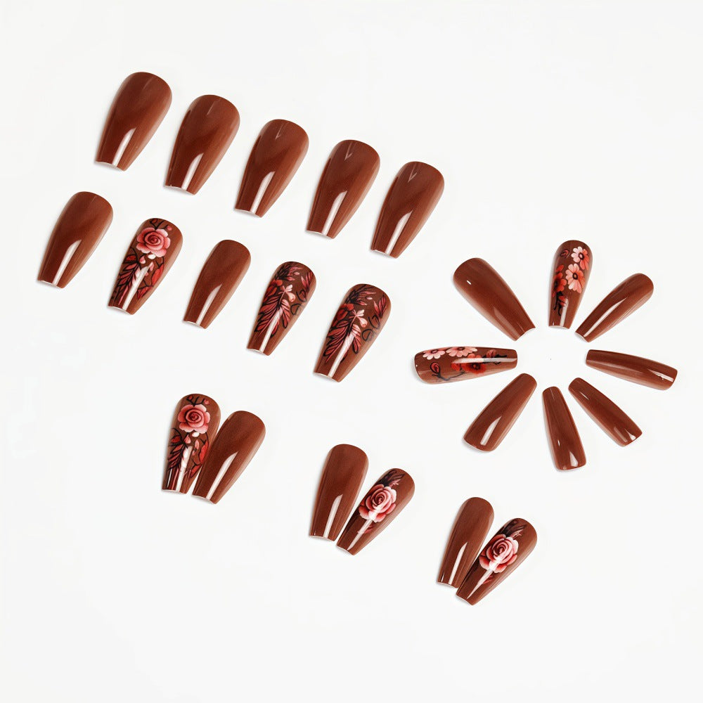 Artificial nails with floral accents Acalora