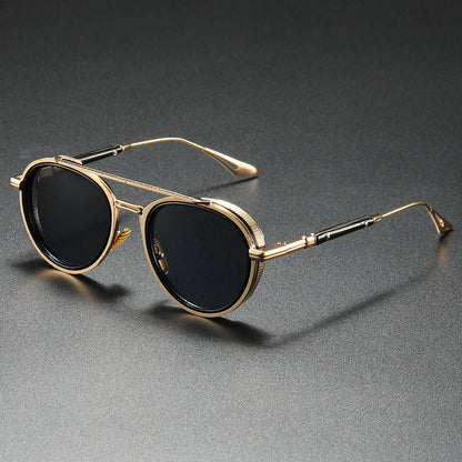 Women's Designer Sunglasses with Luxurious Metal Frame and Retro Accents Bowlift