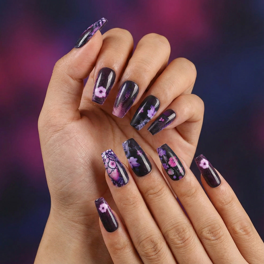Artificial nails with floral pattern Acalora