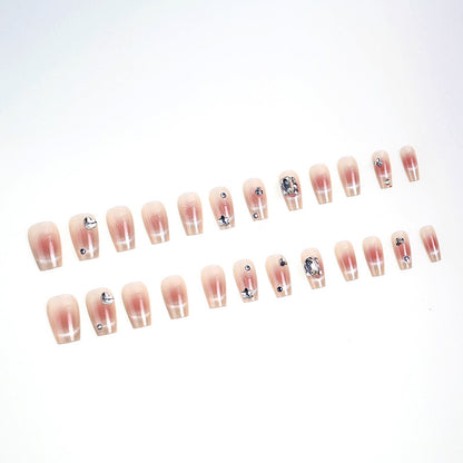 Artificial nail set with elegant glitter and star decorations Acalora