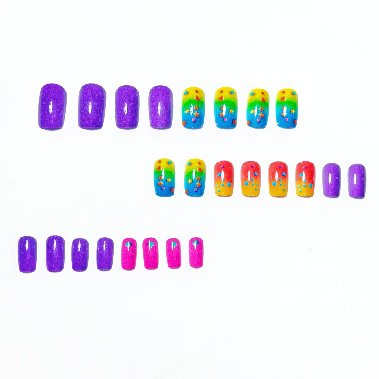 Creative Rainbow Gradient Nail Art Acalora