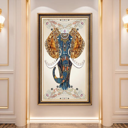 Artistic Elephant Illustration Framed Wall Art