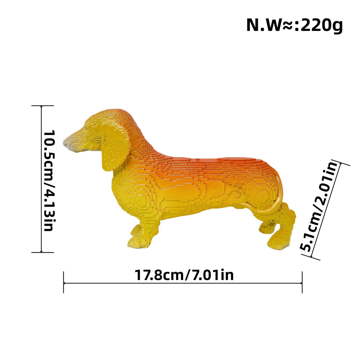 Playful decorative figure of a cute dachshund Acalora