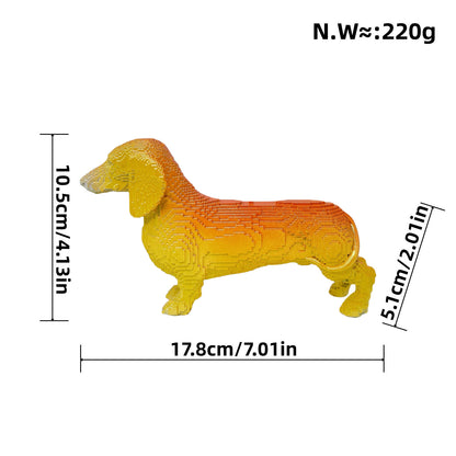 Playful decorative figure of a cute dachshund Acalora