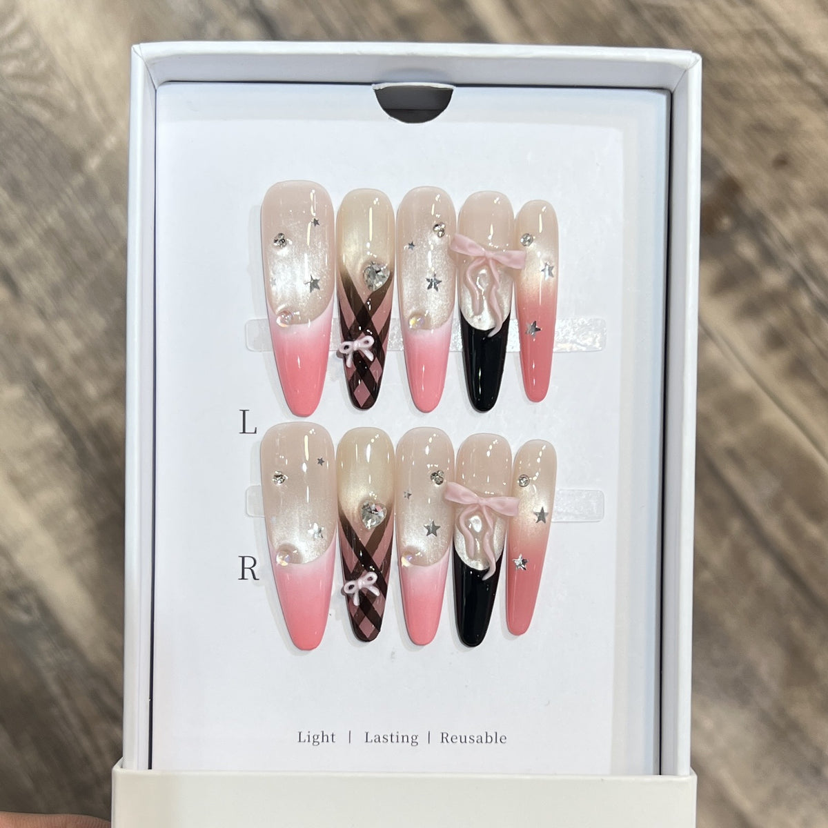 Premium Decorative Stiletto Press-On Nail Set Acalora